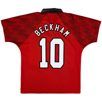 1996-98 Manchester United Home Shirt Beckham #10 - 7/10 - (XL)