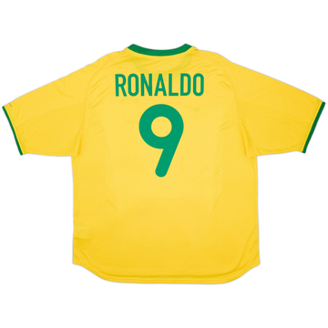 2000-02 Brazil Home Shirt Ronaldo #9 - 8/10 - (XL)