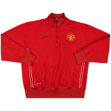 2002-03 Manchester United Nike 1/4 Zip Fleece Top - 7/10 - (M)