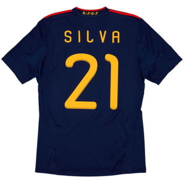 2010-11 Spain Away Shirt Silva #21 - 9/10 - (M)