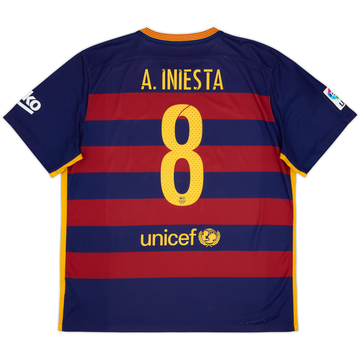 2008-09 Barcelona Home Shirt A.Iniesta #8 - 10/10 - (XXL)