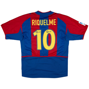 2002-03 Barcelona Player Issue Home Shirt Riquelme #10 - 10/10 - (L)