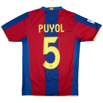 2008-09 Barcelona Home Shirt Puyol #5 - 8/10 - (S)