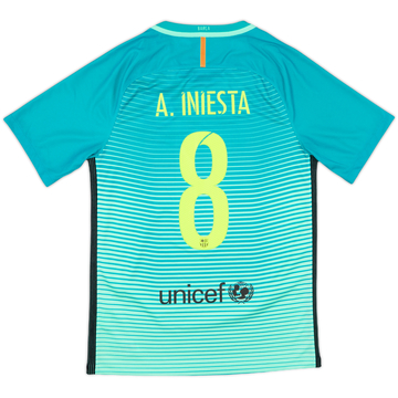 2016-17 Barcelona Third Shirt A. Iniesta #8 - 9/10 - (M)