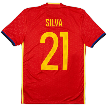 Camiseta de local de Spain 2016-17 Silva #21 (XS)