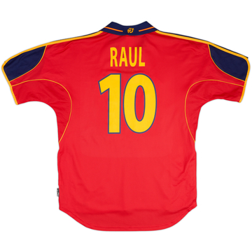Camiseta de local de España 1999-02 Raul #10 (L)
