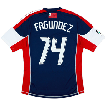 2012-13 New England Revolution Match Issue Home Shirt Fagundez #14