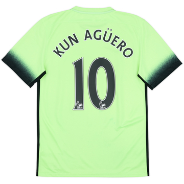 2015-16 Manchester City Home Shirt Kun Aguero #10 - 10/10 - (XXL)