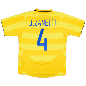 ウェア inter 2003 2004  2003-04 Inter Milan Away Shirt J.Zanetti #4 (S)