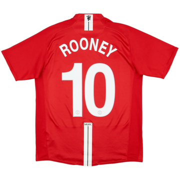 2007-08 Manchester United Away L/S Shirt Rooney #10 - 8/10 - (M)