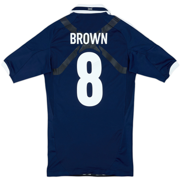 Camiseta de local de Scotland 2011-13 versión jugador Techfit marrón #8 - 7/10 - (M)