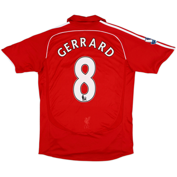 2006-08 Liverpool Home Shirt Gerrard #8 - 8/10 - (M)