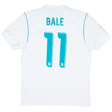 【正規17-18 Real Madrid  L/S BALE #11】 2017-18 Real Madrid Away Shirt Bale #11 - 9/10 - (L)