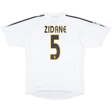 2004-05 Real Madrid Home Shirt Zidane #5 - 7/10 - (M)