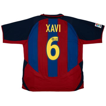 2002-03 Barcelona Home Shirt Xavi #6 - 7/10 - (XL)