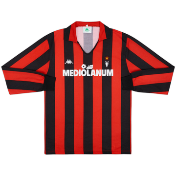 1988-89 AC Milan Home L/S Shirt #7 - 8/10 - (S)