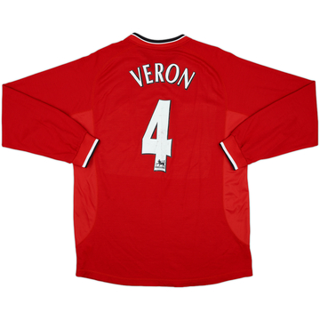 2002-03 Manchester United Third Shirt Veron #4 - 8/10 - (L)