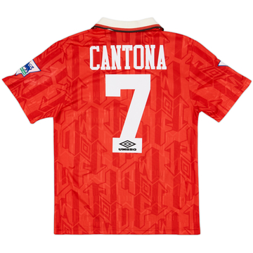 1992-94 Manchester United Home Shirt Cantona #7 - 9/10 - (XL)