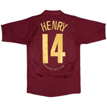 2005-06 Arsenal Home Shirt Henry #14 - 8/10 - (XL)