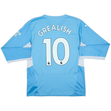 2021-22 Manchester City Home Shirt Grealish #10 - 6/10 - (S