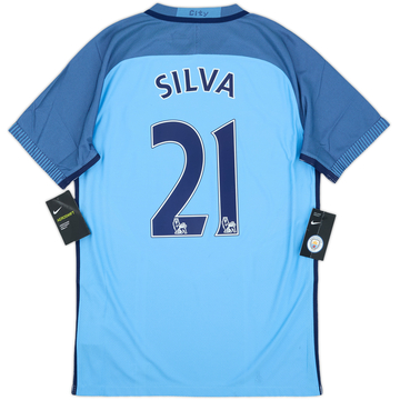 2018-19 Manchester City Home L/S Shirt Silva #21 (XL)
