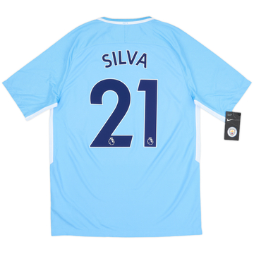 2012-13 Manchester City Home Shirt Silva #21 - 7/10 - (XXL)