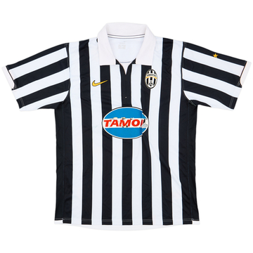 Juventus 黒/黄色 ストライプシャツ 2006-07 Juventus Home Shirt #8 - 4/10 - (L)