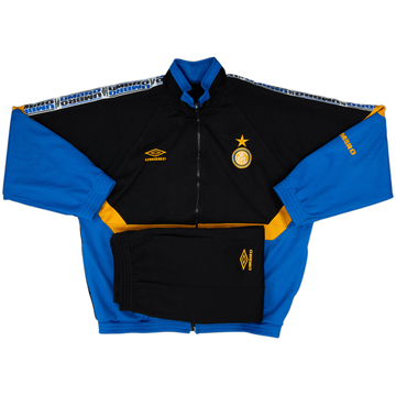 【正規97-98Umbro Inter training track top】 1997-98 Inter Milan Umbro 1/4 Zip Track Jacket - 5/10 - (M)