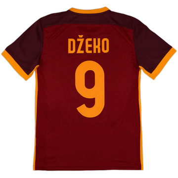 2015-16 Roma Home Shirt Dzeko #9 - 9/10 - (XL)
