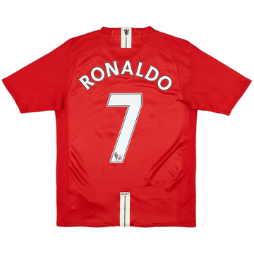2007-09 Manchester United Home Shirt Ronaldo #7 - 6/10 - (XL.Boys)