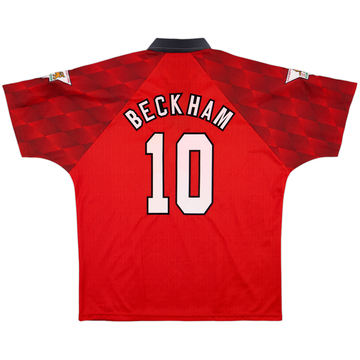 1996-98 Manchester United Home Shirt Beckham #10 - 9/10 - (XL)