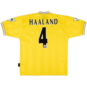 1996-99 Leeds United Away Shirt Haaland #4 - 8/10 - (M)