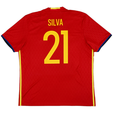 2016-17 Spain Home Shirt Silva #21 - 8/10 - (XL)
