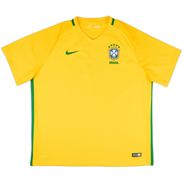 2016-17 Brazil Home Shirt - 9/10 - (XXL)