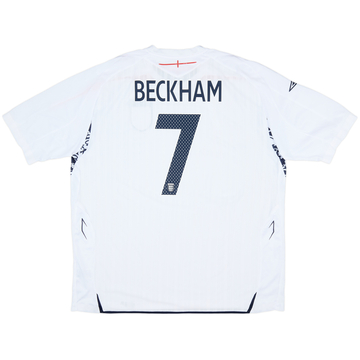 2007-09 England Home Shirt Beckham #7 - 8/10 - (3XL)