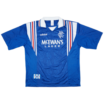ウェア Glasgow Rangers 1996/97 Home Uniform GLASGOW RANGERS 1996 1997 HOME FOOTBALL SHIRT SOCCER JERSEY