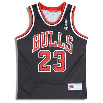 Michael Jordan Chicago Bulls #23 Champion Jersey Red Letters