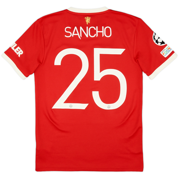 ウェア adidas Manchester United SANCHO 25 M 2021-22 Manchester United Home Shirt Sancho #25 - 7/10 - (M)