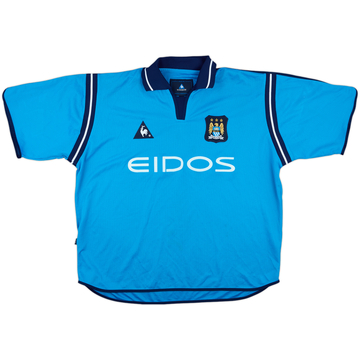 1989-91 Manchester City Home Shirt - 9/10 - (XL)