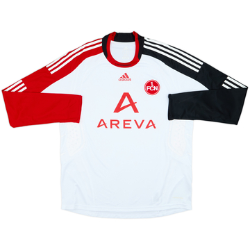 Camiseta de visitante auténtica de manga larga del Nurnberg 2008-09 - 8/10 - (XL)