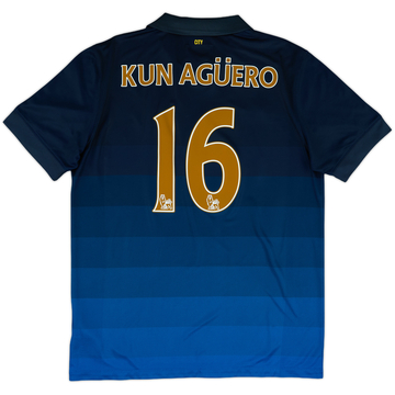 2013-14 Manchester City Away Shirt Kun Agüero #16 (XL)