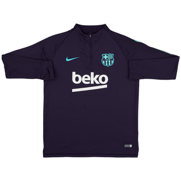 2018-19 Barcelona Nike 1/4 Zip Training Top - 8/10 - (S)