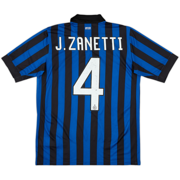 2011-12 Inter Milan Home Shirt Zanetti #4 - 6/10 - (13-15 Years)