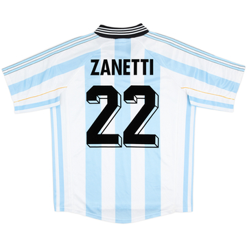 1998-99 Argentina Home Shirt Zanetti #22 - 9/10 - (L)