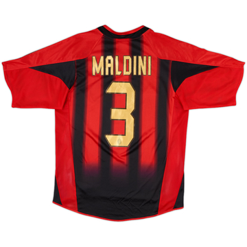 2003-04 AC Milan Home Shirt Maldini #3 - 6/10 - (L)