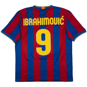 2009-10 Barcelona Home Shirt Ibrahimovic #9 - 6/10 - (S)