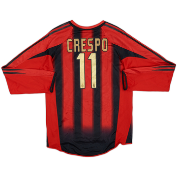 2004-05 AC Milan Home Shirt Crespo #11 - 6/10 - (M)