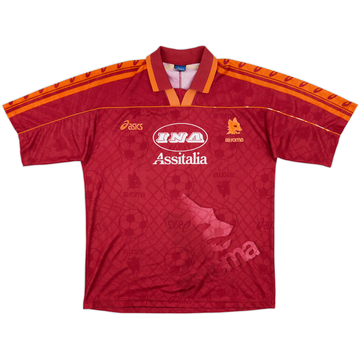 1995-96 Roma Home Shirt - 8/10 - (XL)