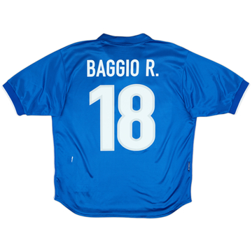 1998-99 Italy Home Shirt #18 (Baggio) - 8/10 - (S)