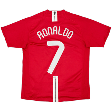 2007-09 Manchester United Home Shirt Ronaldo #7 - 7/10 - (XL)